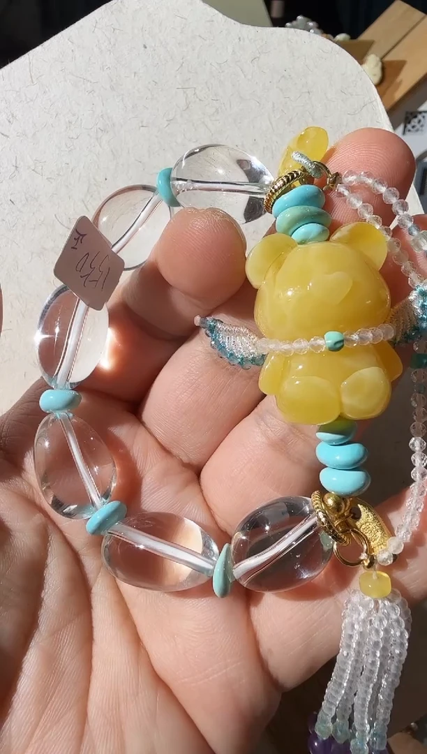手链蜜蜡未镶嵌蜜蜡小熊手链