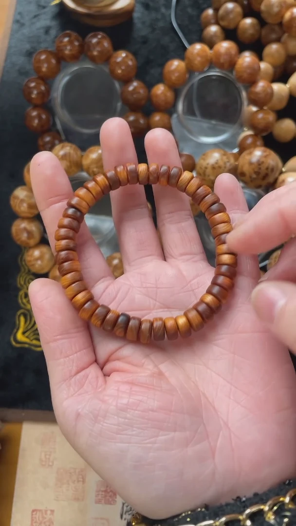 【闪购商品】柏木（崖柏）手串/手链太行崖柏黑油陈化料药片珠