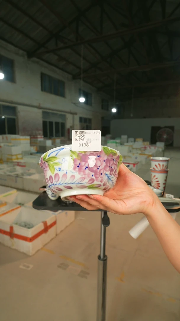 碗景德镇高温釉下手绘陶瓷