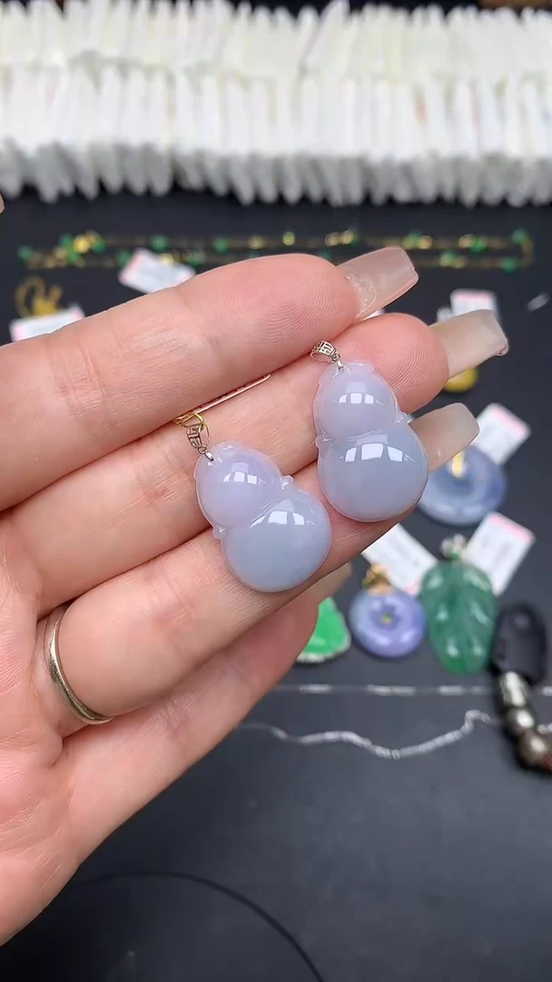 翡翠18K金镶嵌吊坠(不含链)MS194165（多样性发一件）