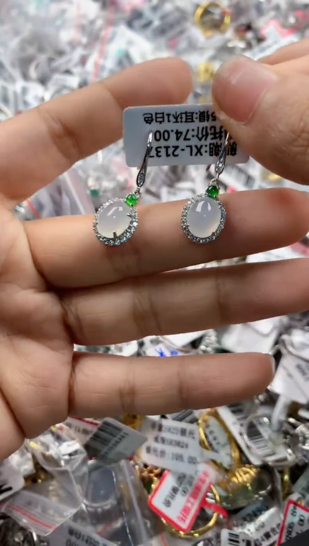 银S925镶嵌戒指翡翠555    8