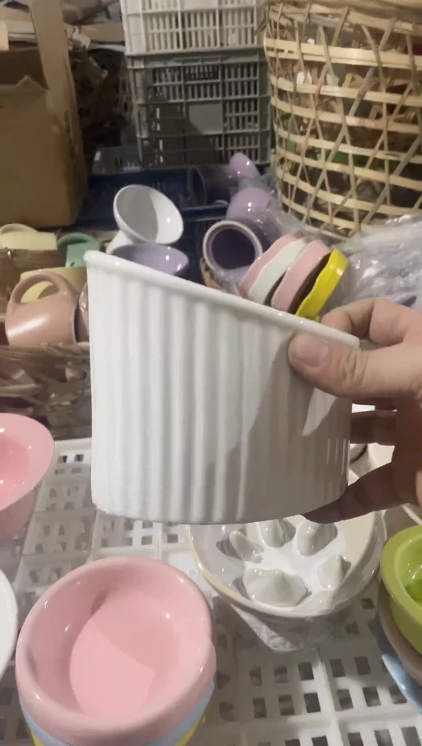 陶瓷斜口桃心碗