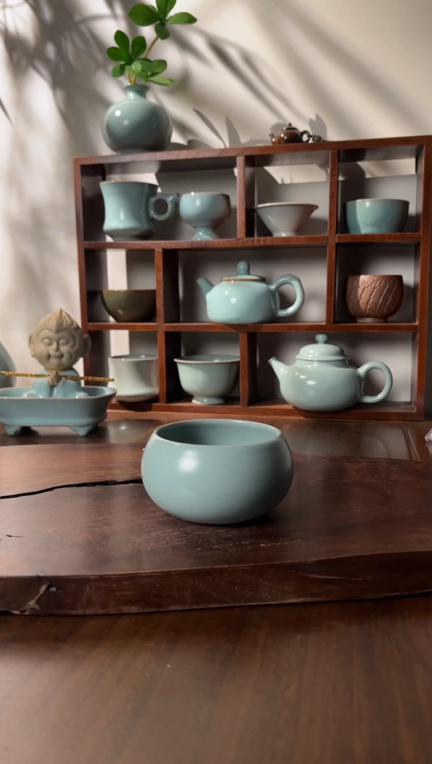 【闪购商品】杯清凉寺王国奇仿古釉色卧足禅定杯