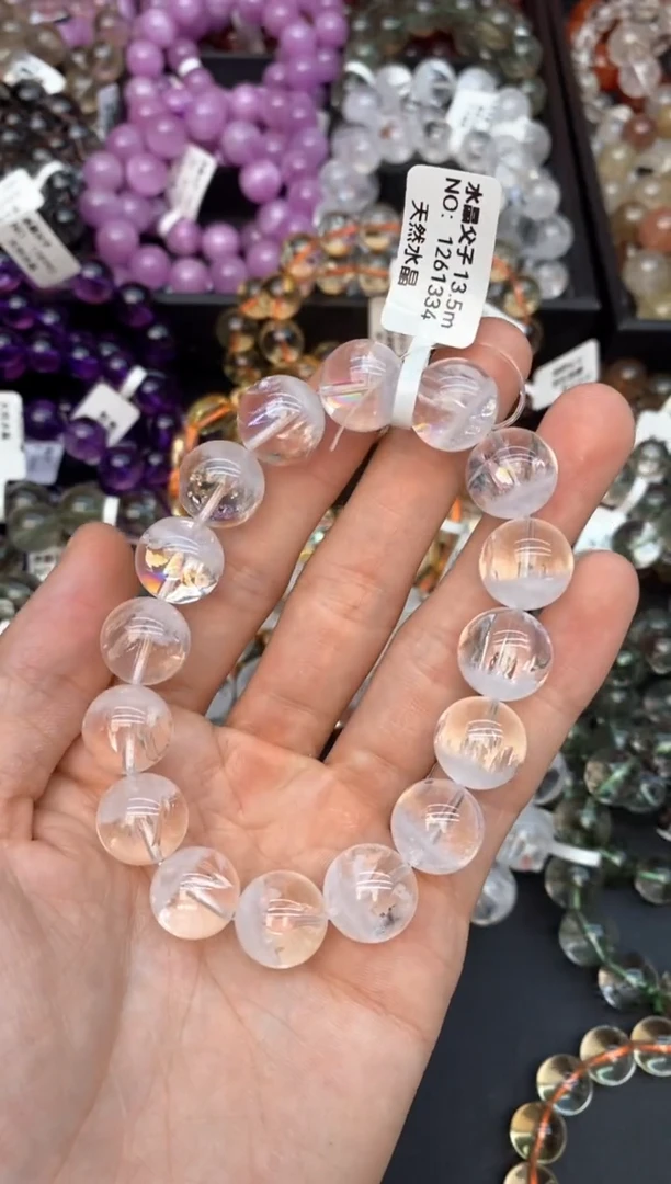 水晶手串未镶嵌2白幽灵13mm