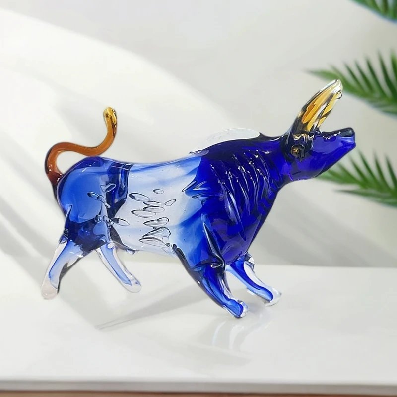 云创空间琉璃工艺品（牛气冲天）高档轻奢创意家居摆件