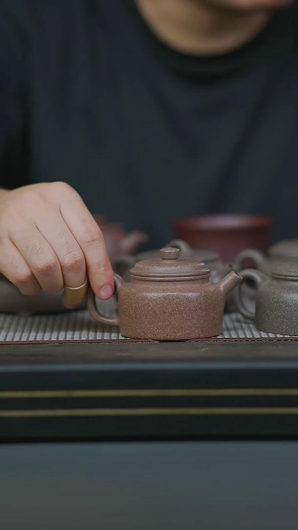 茶壶紫砂全手冷金黄小德钟130cc