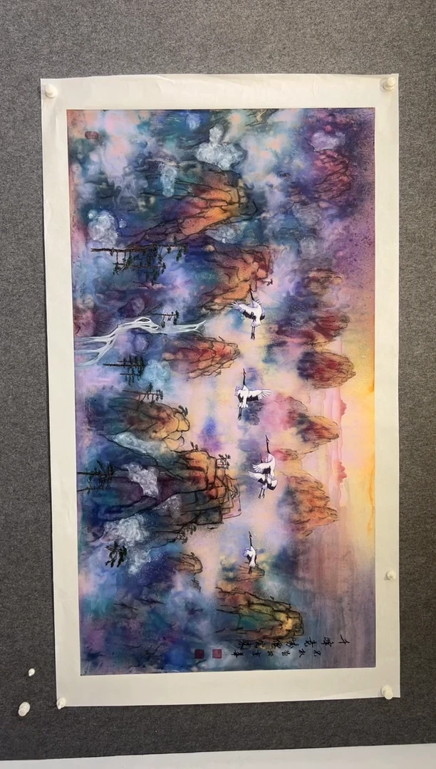 国画王忠权-16平尺-国画作品-金