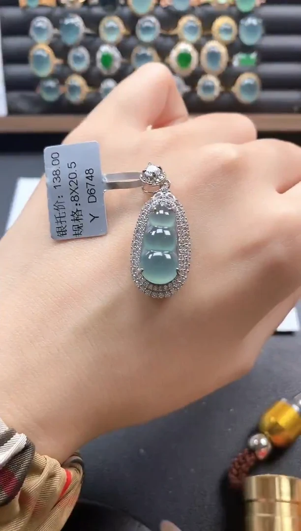 银S925镶嵌戒指翡翠51511