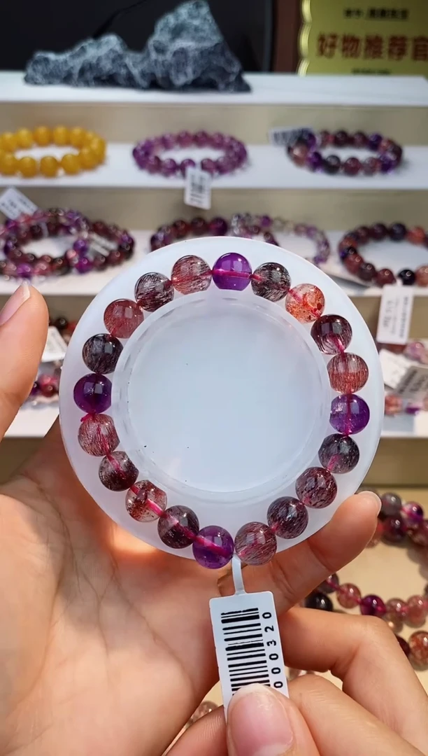 未镶嵌手串水晶黑加仑超七9m+