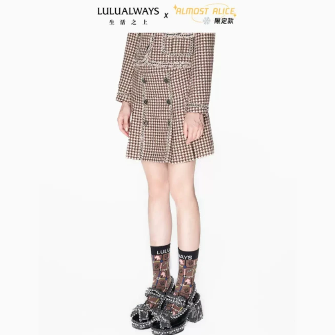 【高高甄选】LULUALWAYS 格子款百褶裙 OND4005