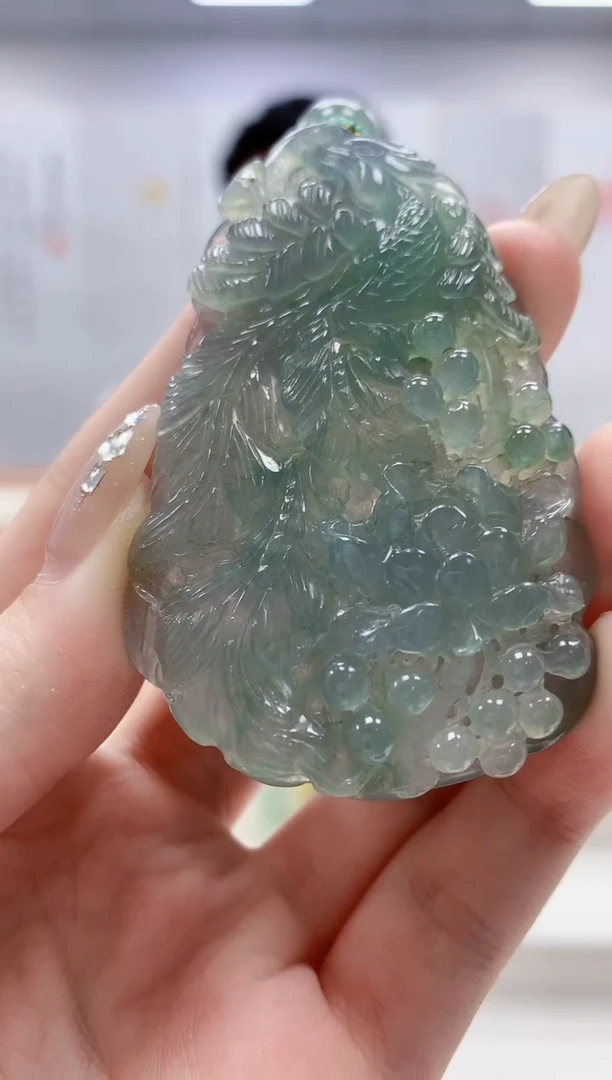 未镶嵌定制翡翠5028jw-毛货挂件52
