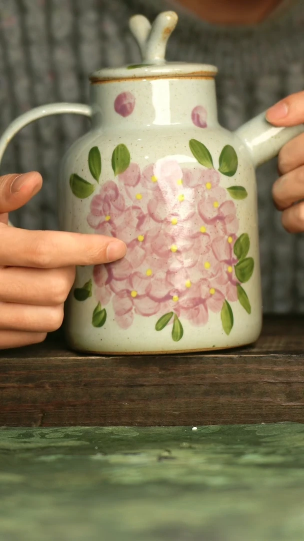陶瓷青诗集手工手绘瓷器