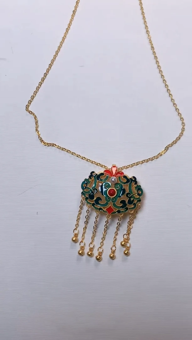 【闪购商品】蝶恋花流苏珐琅吊坠