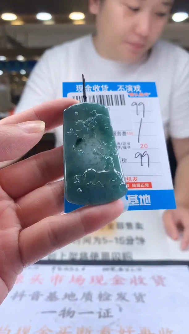 颈饰未镶嵌翡翠天然翡翠A货拍一发一