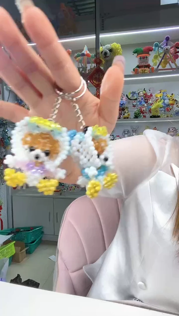 玻璃2931卡12马贝珠变装情侣熊材料包1对