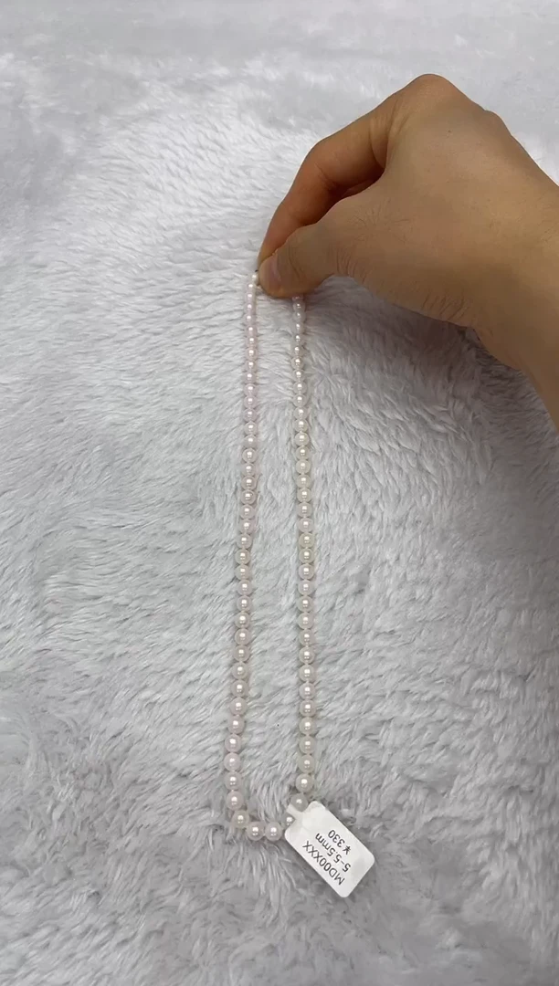 项链银S925镶嵌海水珍珠AK5-5.5mm