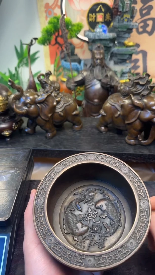 买铜就来旺铜杂货铺！（乾坤鎏金聚宝盆）