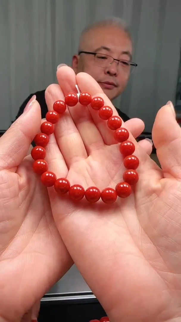 未镶嵌多样性发一件南红玛瑙9mm瓦西圆珠单圈