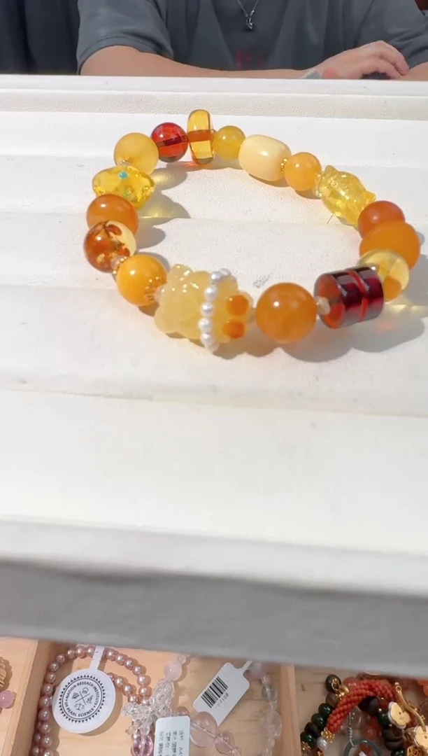 【闪购商品】蜜蜡手链未镶嵌蜜蜡全家福手串