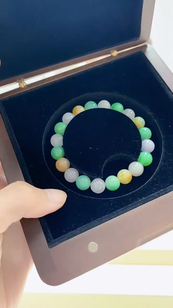 未镶嵌定制翡翠4868zm-毛货手串38