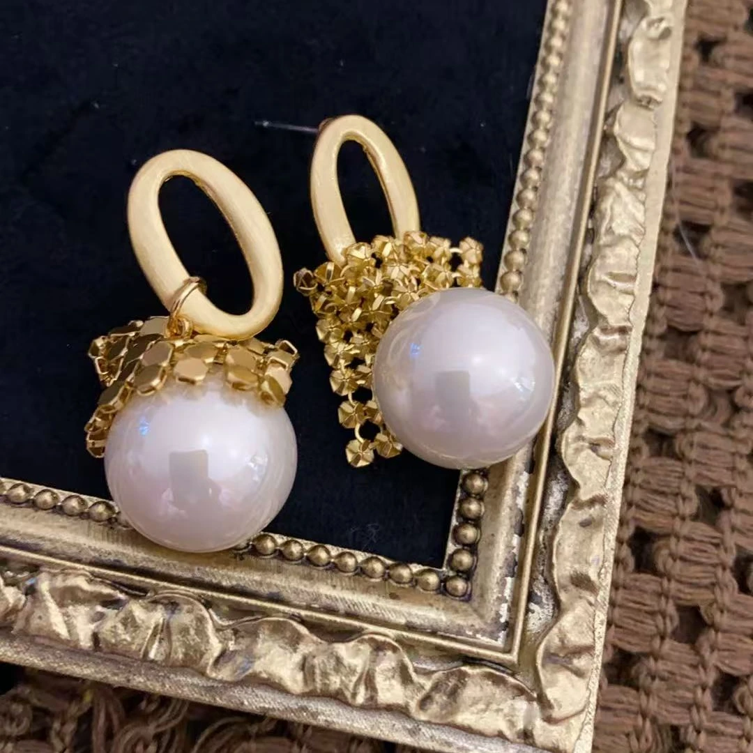 合金琉璃耳饰 宫廷欧美时尚素款轻奢耳环248