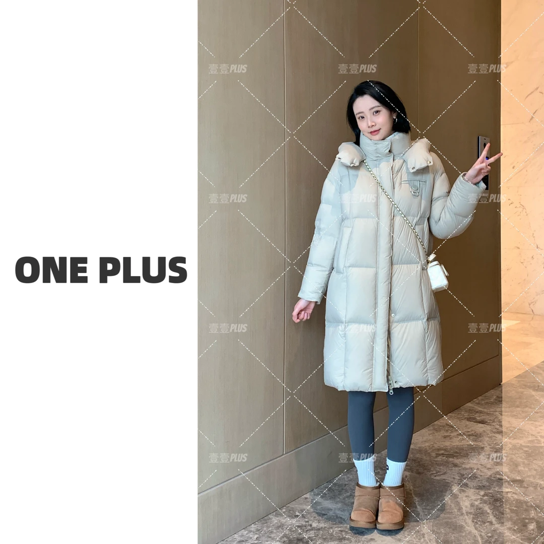 羽绒服女款2024年新款冬季中长款时尚设计感加厚面包服保暖外套