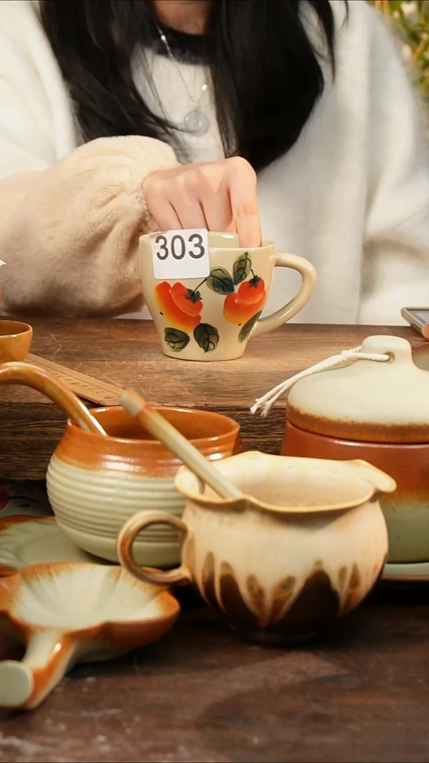 盘高颜值粗陶餐具限时抢购