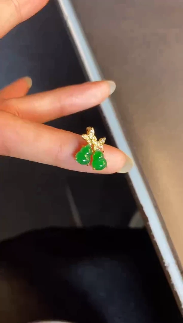 吊坠(不含链)银S925镶嵌翡翠1