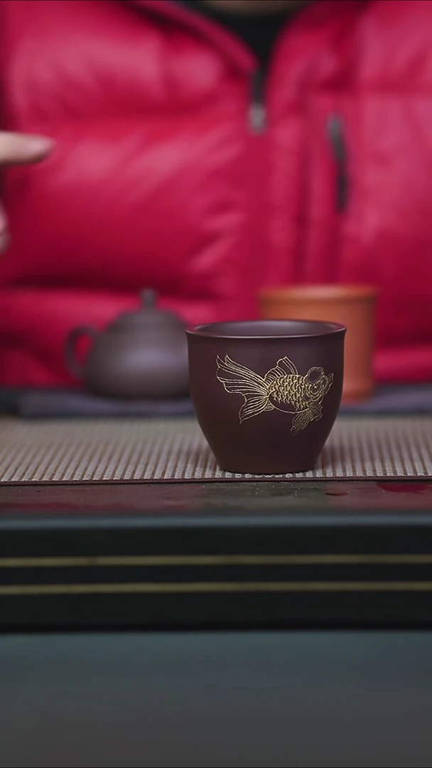 茶壶紫砂茄皮紫泥无忧铃铛杯170cc