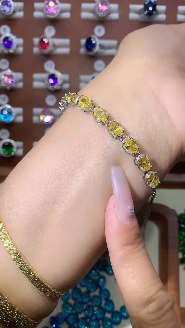 无925银金丝雀黄手链