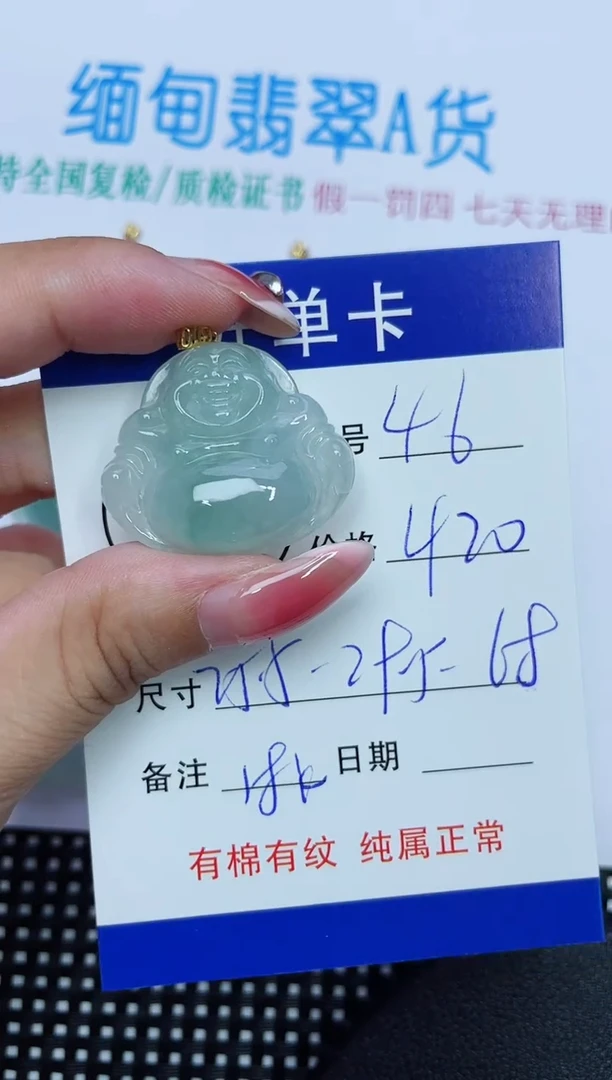 翡翠未镶嵌吊坠(赠链)46