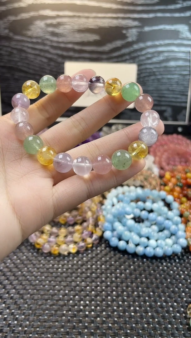 未镶嵌手串水晶10mm多宝草莓晶