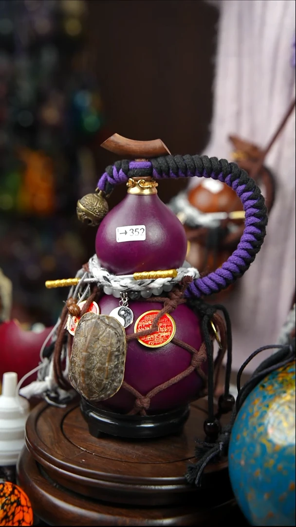 352号500ml左右非遗大漆酒葫芦