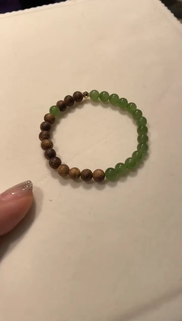 手链未镶嵌和田玉（碧玉）和田玉碧玉手串