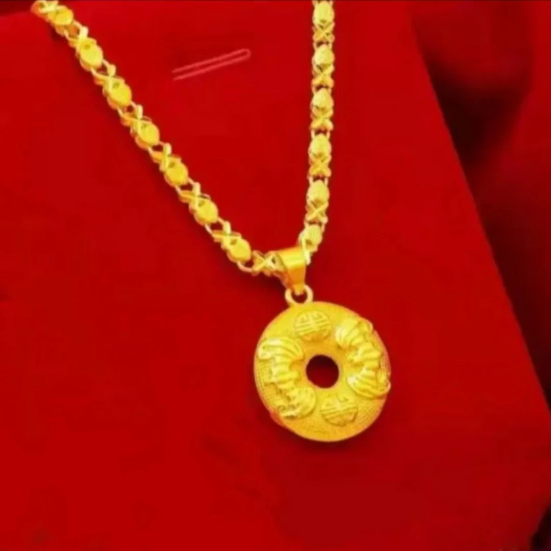 合金项链 合金项链 新款【平安扣项链】女款时尚气质精美金色