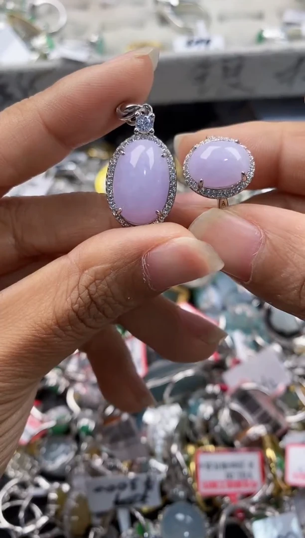 银S925镶嵌戒指翡翠999--5