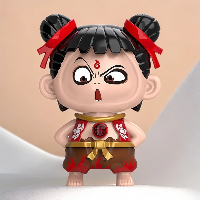 爆款哪吒变脸玩具魔童闹海按压变脸娃娃钥匙扣挂件摆件文玩具