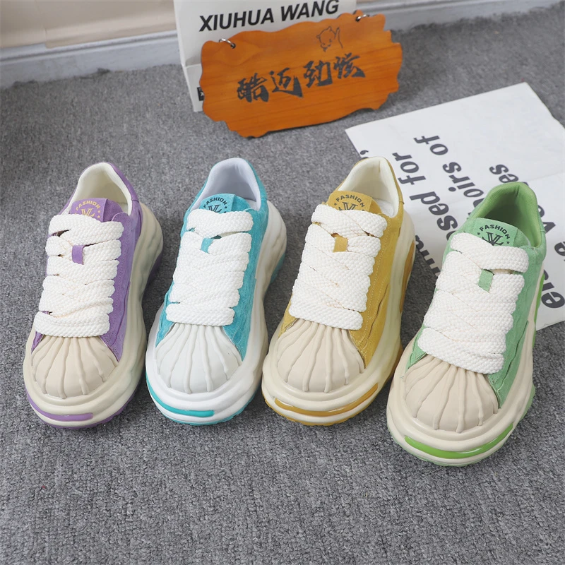 潮牌男鞋新款夏季网面透气潮男鞋舒适厚底休闲男鞋软底时尚老爹鞋