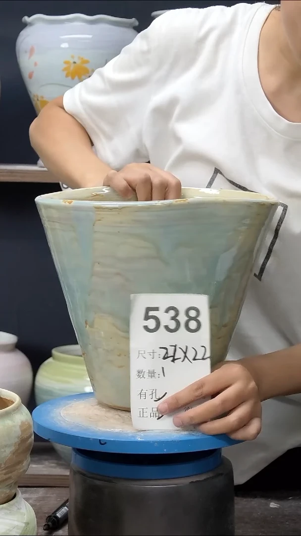景德镇花盆默认微瑕538