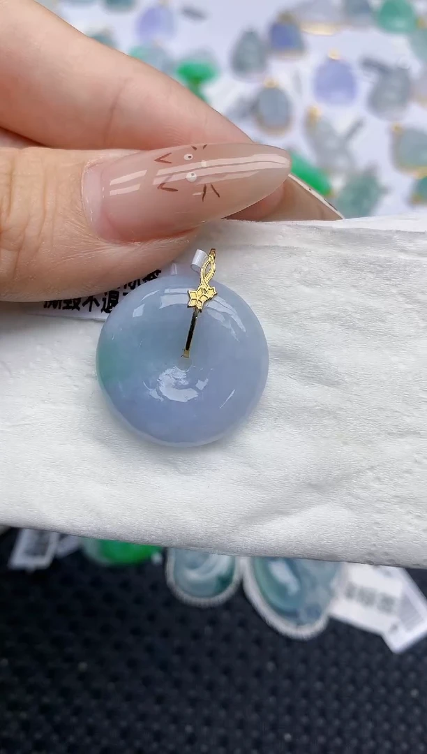 翡翠18K金镶嵌颈饰172    天然翡翠A货