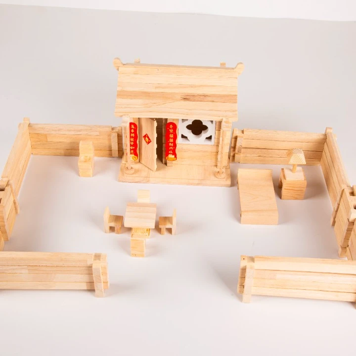 国潮榫卯小房子别墅中式四合院小孩子成人益智玩具百变拼搭造型