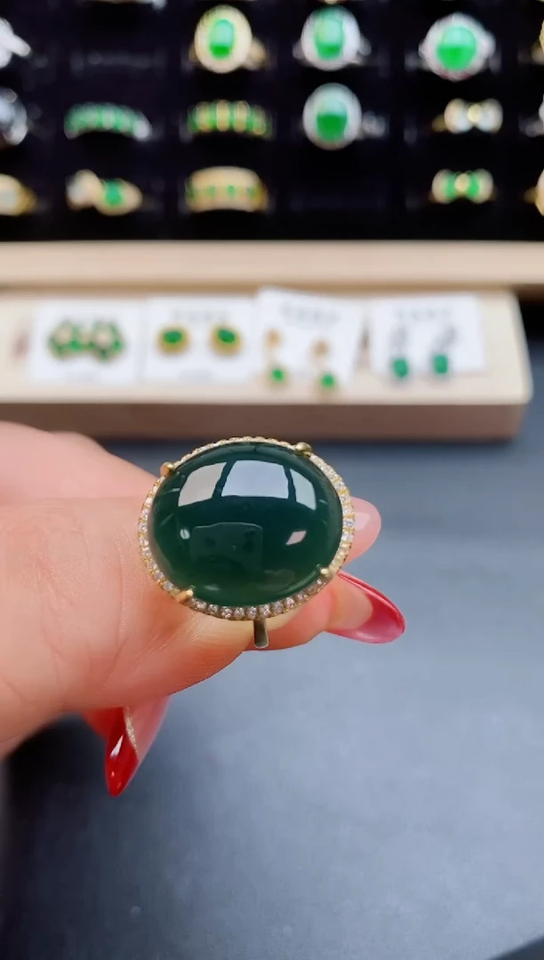 【闪购商品】翡翠戒指银S925镶嵌1212