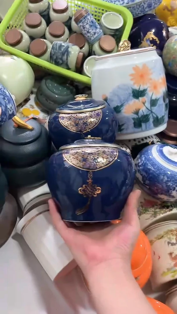 陶瓷茶叶罐密封罐防潮罐陶瓷茶叶罐密封罐防潮罐