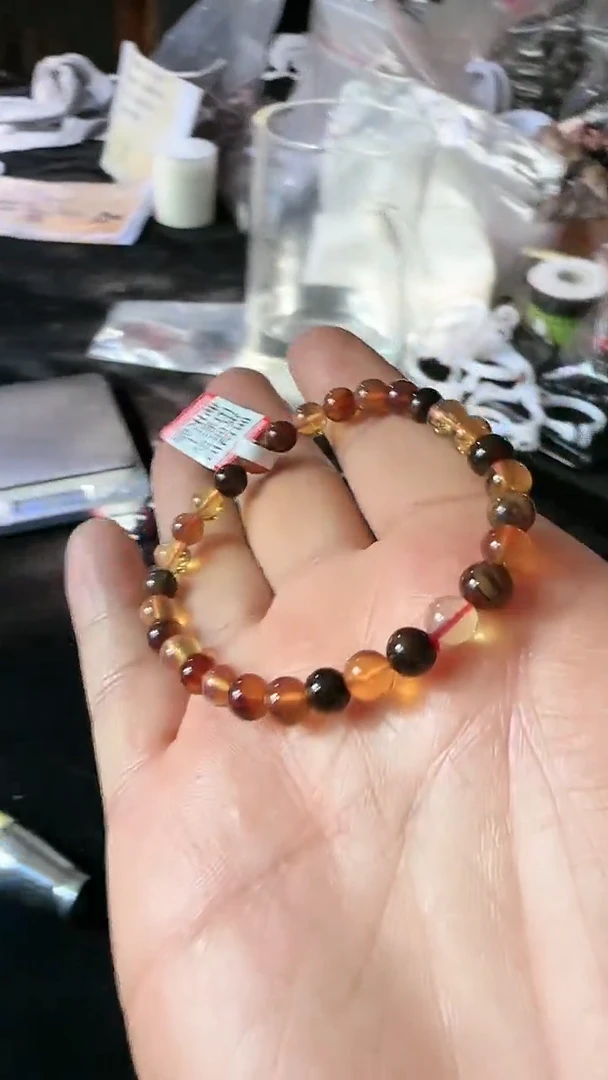 【闪购商品】琥珀手链未镶嵌规格6多宝手串#134