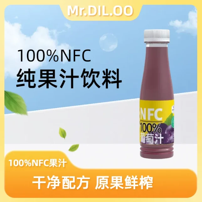 Mr.DIL.OO NFC纯果汁饮料 鲜果压榨无添加（300ml/瓶） 12瓶装