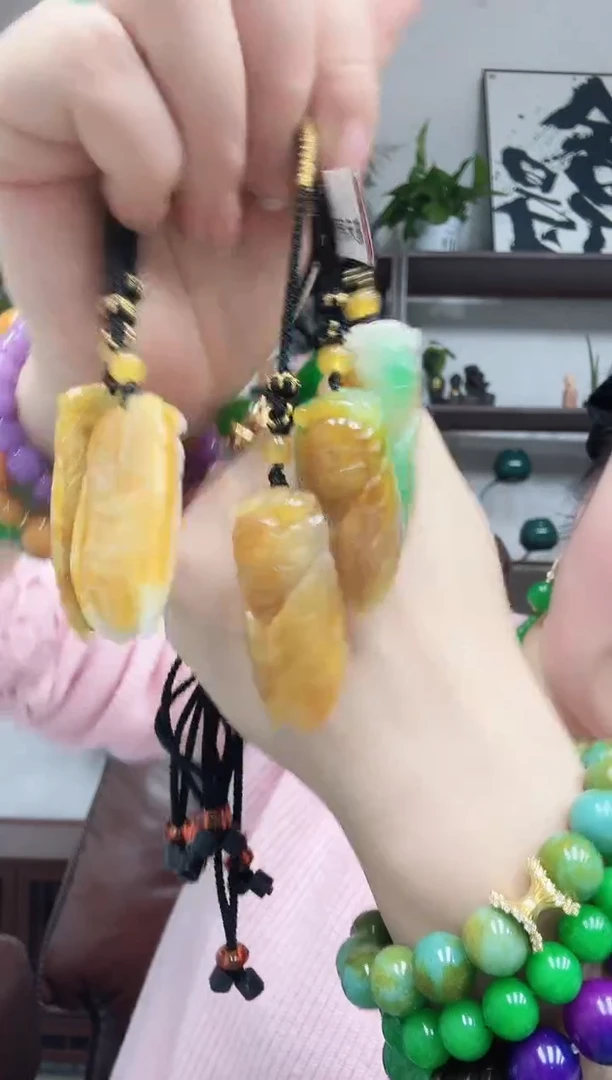 吊坠(赠链)未镶嵌翡翠双矿一鸣惊人