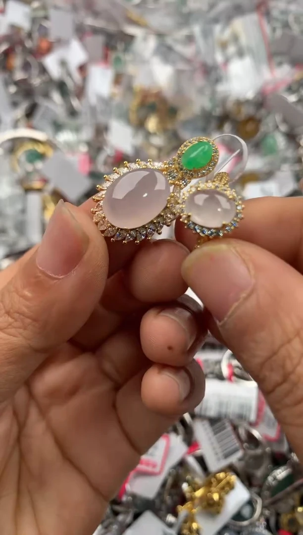 银S925镶嵌戒指翡翠111----6