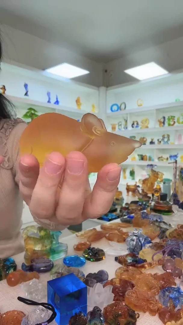 手工艺品琉璃鼠儿