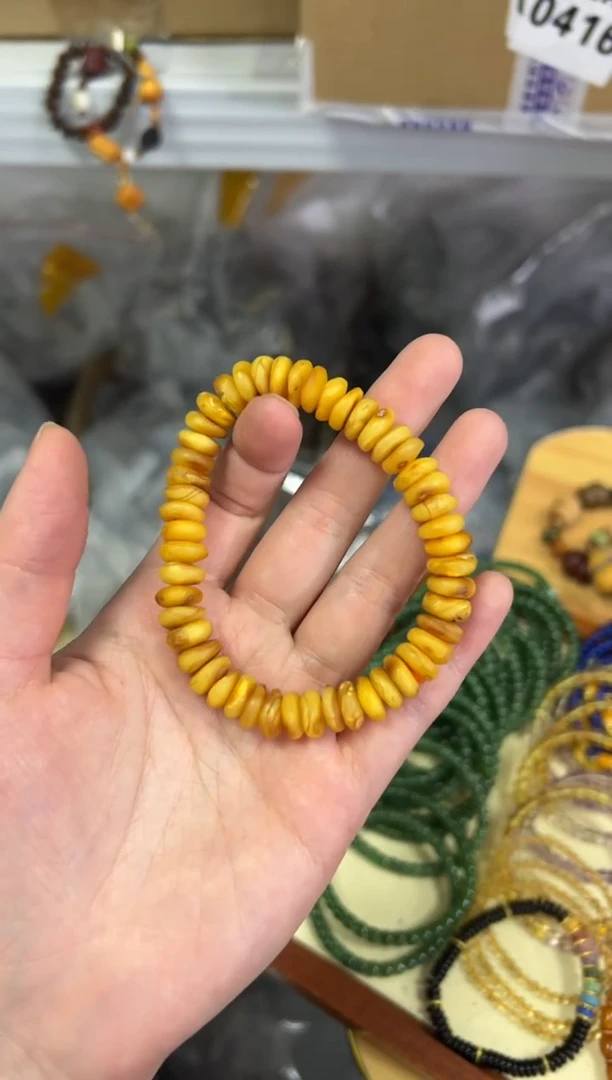 【闪购商品】蜜蜡手链未镶嵌回流蜜蜡饼子随行手链[1047]