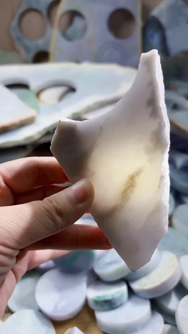 翡翠未镶嵌颈饰翡翠A货 姜谭781